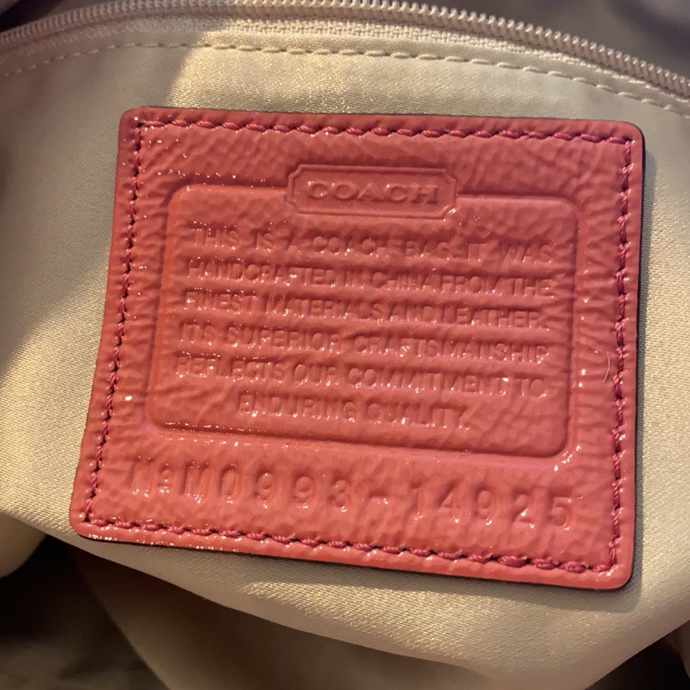 Pink Coach Patten Leather Bag - Picture 5 of 6